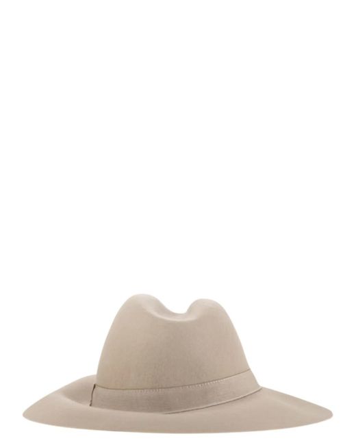 Fay White Wool Felt Hat