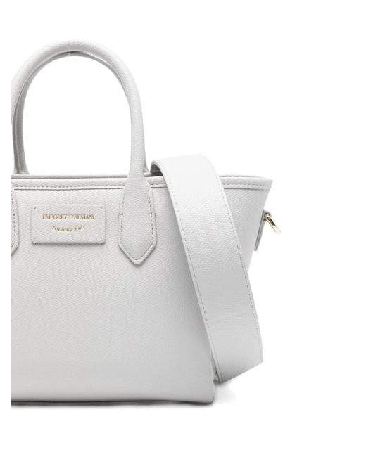 Emporio Armani White Small Shopping Bag