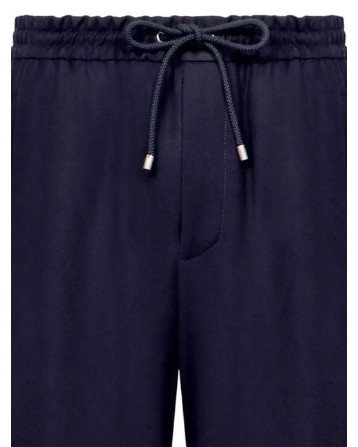 Loewe Blue Drawstring Side-Stripe Trousers for men