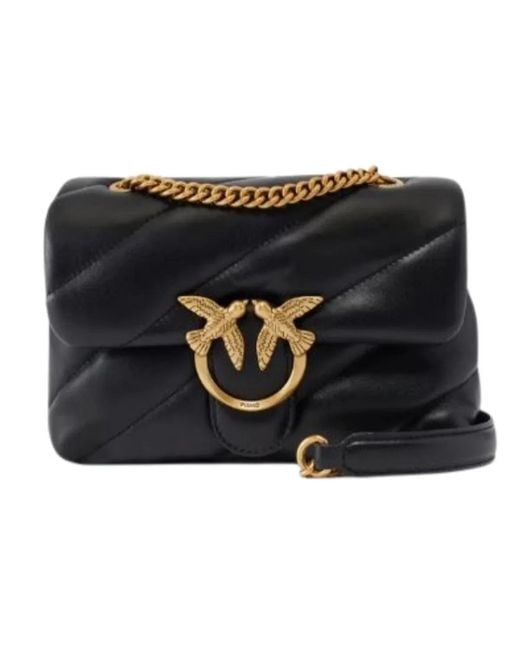 Pinko Black Leather Hand Bag