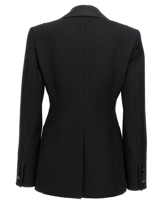 Max Mara Black "Grain De Poudre Smoking