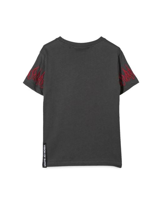 Vision Of Super Black M/C Embroidery Flames
