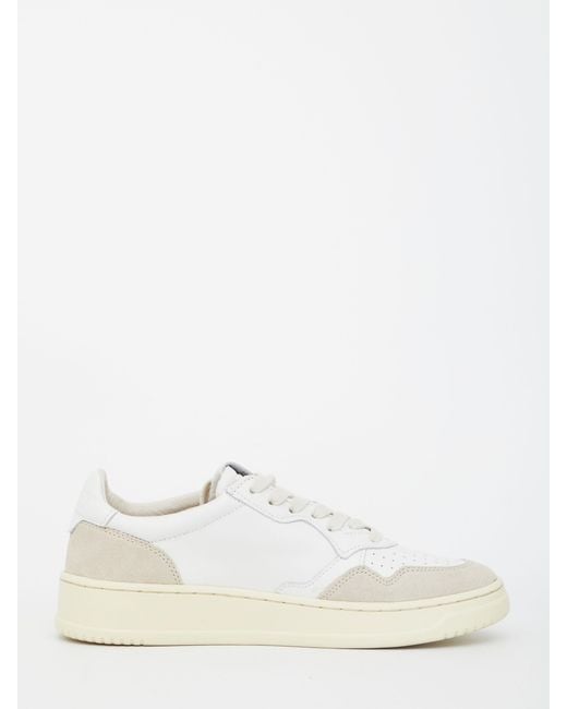 Autry White Suede Leather Shoes for men