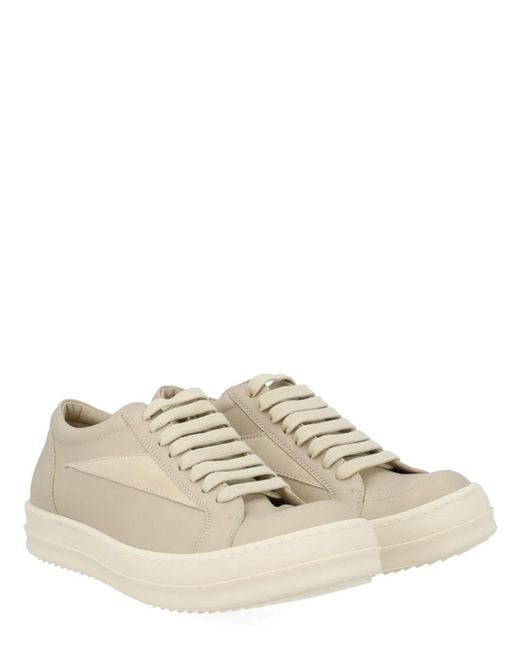Rick Owens White "Vintage Sneaks" Sneaker