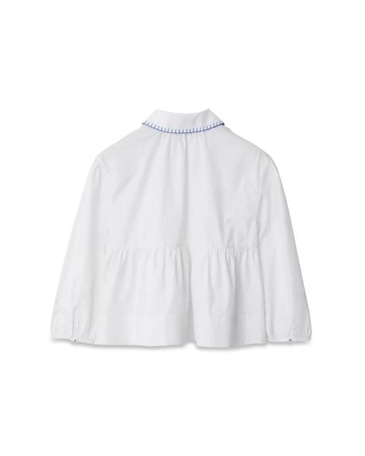Burberry White Kg5 Lauren Ekd New
