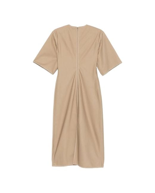 AMI Natural Cotton Long Fitted Dress