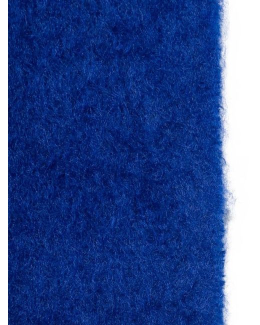 Jil Sander Blue Wool Scarf