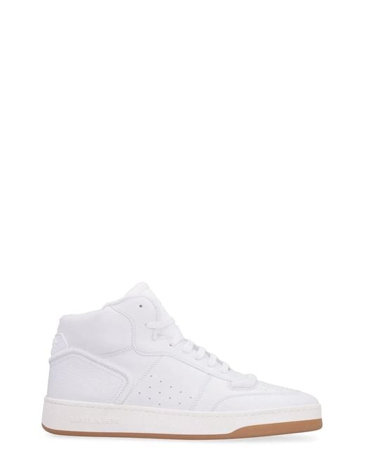 Saint Laurent White Sl/80 Mid-Top Sneakers for men