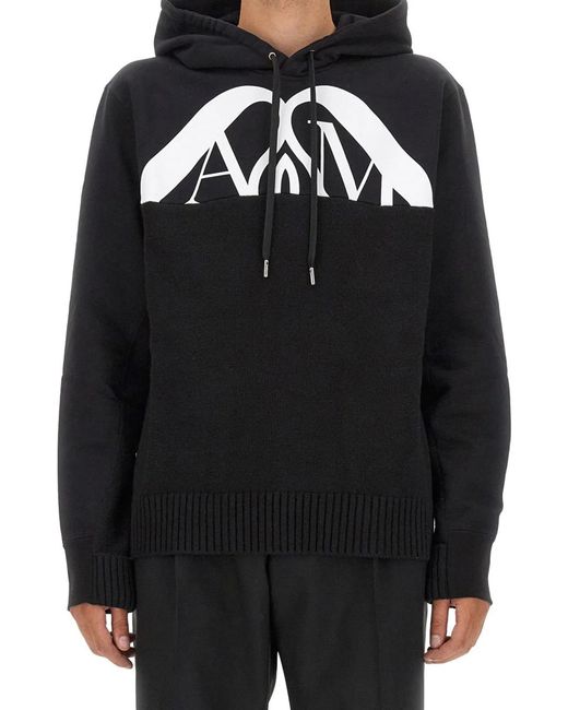McQueen Black Sweatshirt With Logo for men