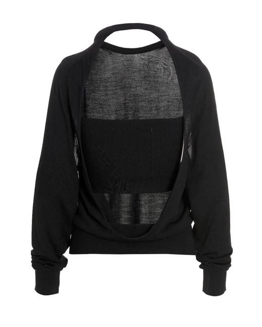 Ramael Black Cut Out Insert Top Sweater