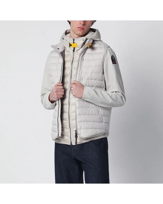 Parajumpers Gray Pelican-Colored Quilted Vest for men