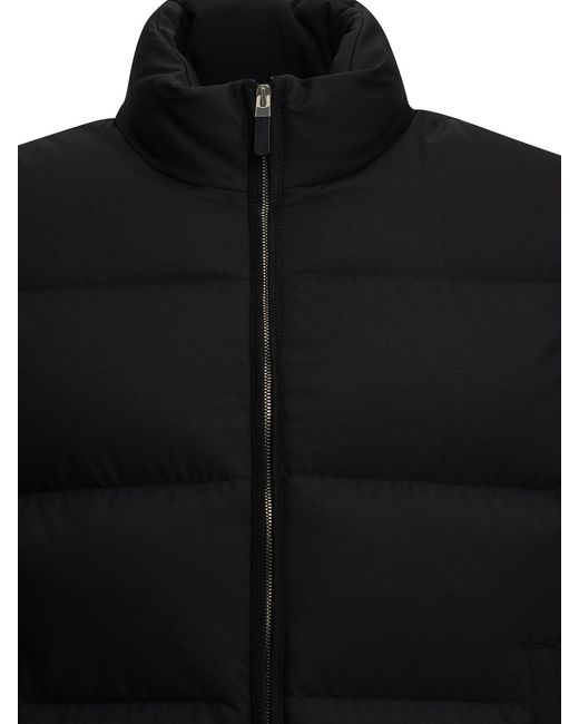 Zegna Black Short Down Jacket for men