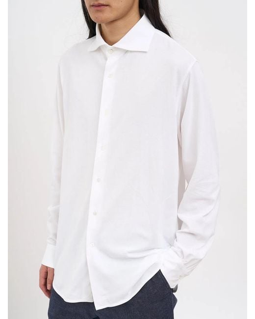 Paolo Pecora White Jersey Shirt for men