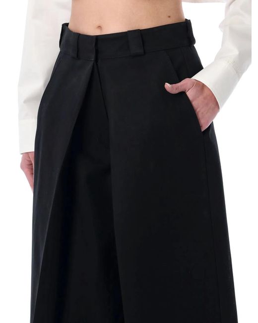 Balenciaga Black High-Waisted Wide-Leg Pants