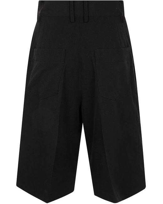 Yohji Yamamoto Black R-4Tuck Short Pants