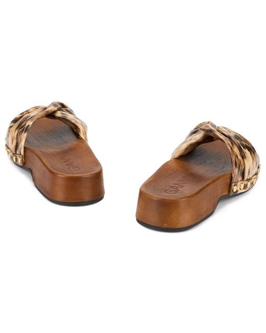 Ganni Brown Tia Fairy Mules