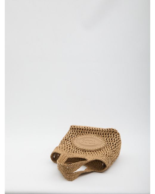 Tod's Natural Viscose Calfskin Shoulder Bag