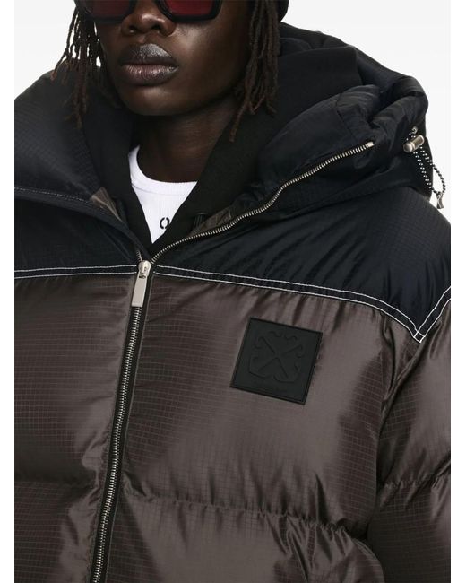 Off-White c/o Virgil Abloh Black Patch Down Jacket for men