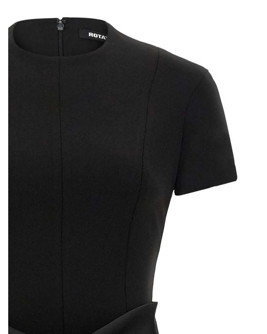 ROTATE BIRGER CHRISTENSEN Black Rotate Birger Christensen Draped Dress