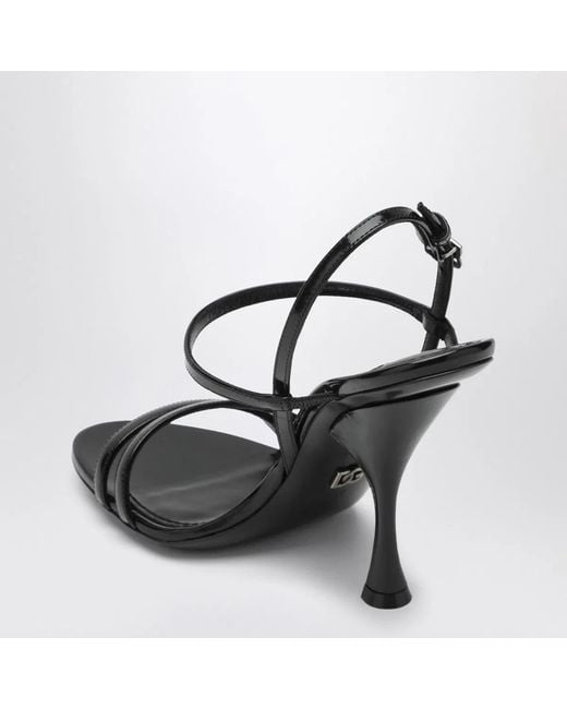 Dolce & Gabbana White Dolce&Gabbana Polished Calf Leather Sandals