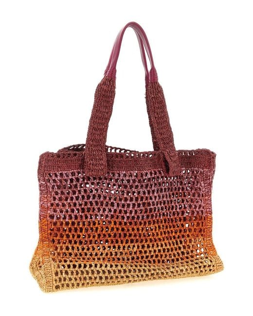 Chloé Red Summer Banana East-West Tote Bag