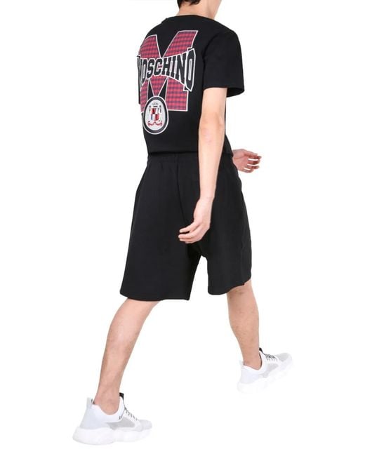 Moschino Black Round Neck T-Shirt for men
