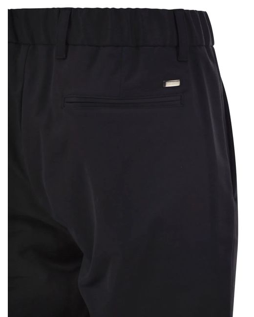 Herno Blue Technical Fabric Drawstring Trousers for men
