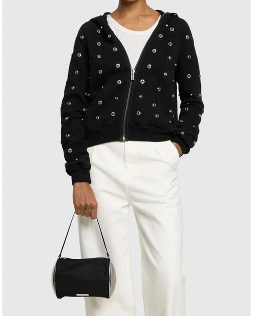 Alexander Wang Black Dome Barrel Pochette Bag
