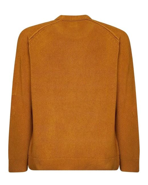C P Company Brown C.P.Company Crew Neck Pullover for men