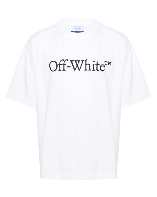 Off-White c/o Virgil Abloh White Big Bookish Cotton T-Shirt for men