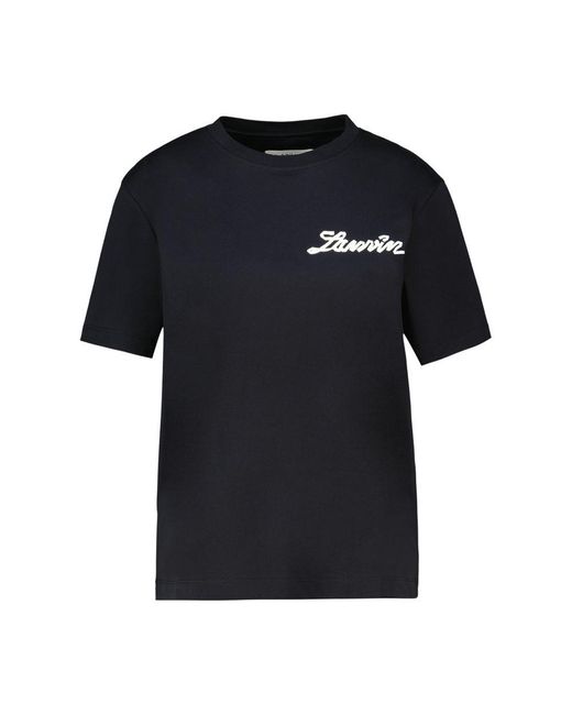 Lanvin Black Small Logo T-Shirt