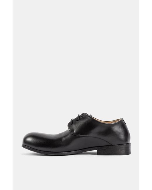 Marsèll Black Derby Capozucca En Cuir Lisse Noir for men