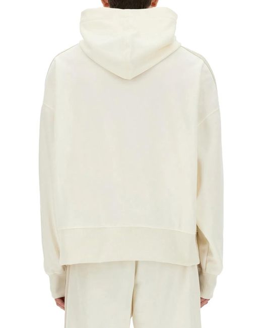 Palm Angels White Monogram Sweatshirt for men