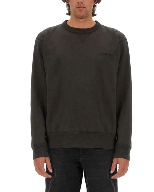 Isabel Marant Black Sweatshirt With Logo for men