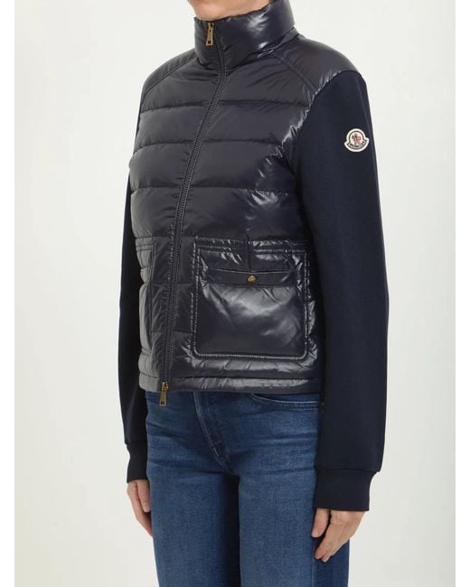 Moncler Blue Zip-Up Cardigan