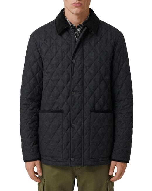 Burberry Black Haddington Diamond Quilted Jacket for men
