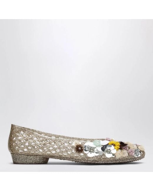 HEAVENLY JELLY Metallic Orchid Ballet Flats