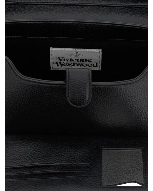 Vivienne Westwood Black 'Hazel' Medium Shoulder Bag