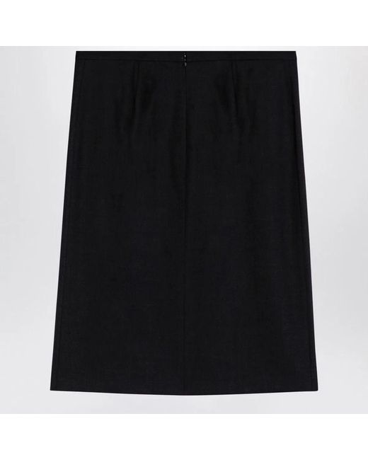 Philosophy Di Lorenzo Serafini Black Blend Wool Skirt
