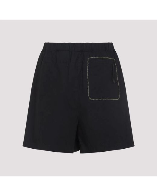 Moncler Black Cotton Bermuda for men