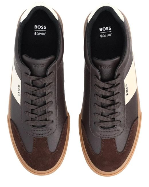 Boss Brown Sneaker With Logo for men