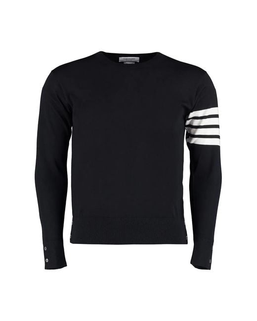 Thom Browne Black Midnight Wool Sweater for men