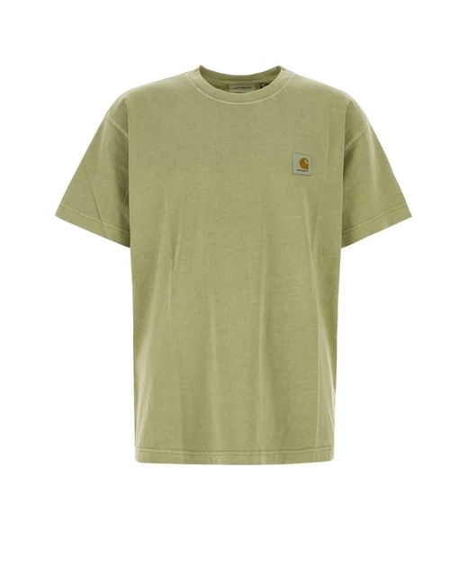 Carhartt Green Nelson T-Shirt Cotton Single Jersey for men