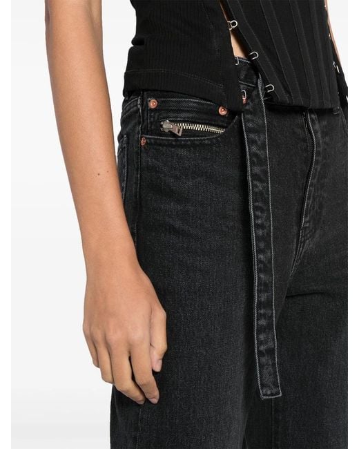 Sacai Black Boot Cut Denim Pants