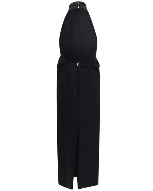 Khaite Black Roxanne High-Necked Dress