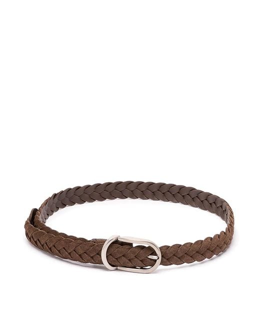 Brunello Cucinelli Brown Braided Belt for men
