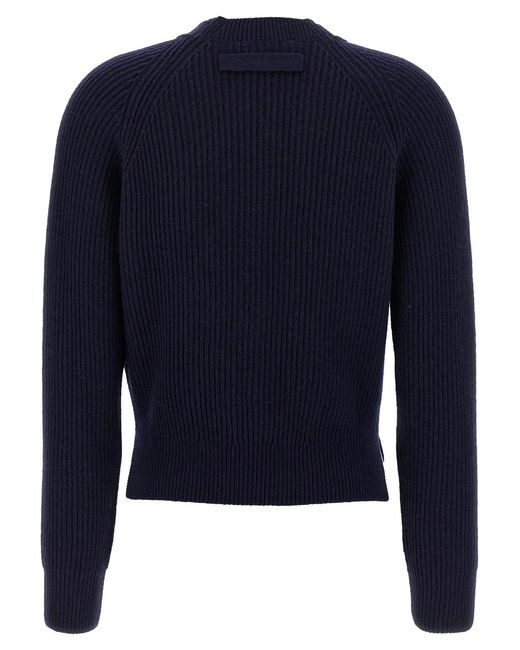 Victoria Beckham Blue 'Stepped Hem' Cardigan