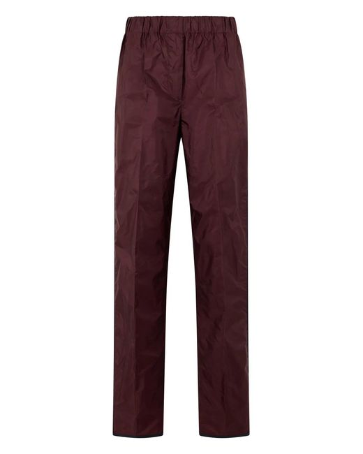 Prada Red Straight Re-Nylon Pants
