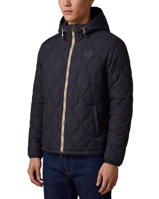 Burberry Blue Hescott Quilted Zip-Up Jacket for men