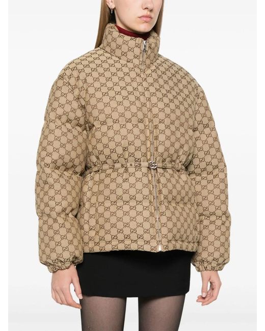 Gucci Natural Gg Cotton Polyester Coat